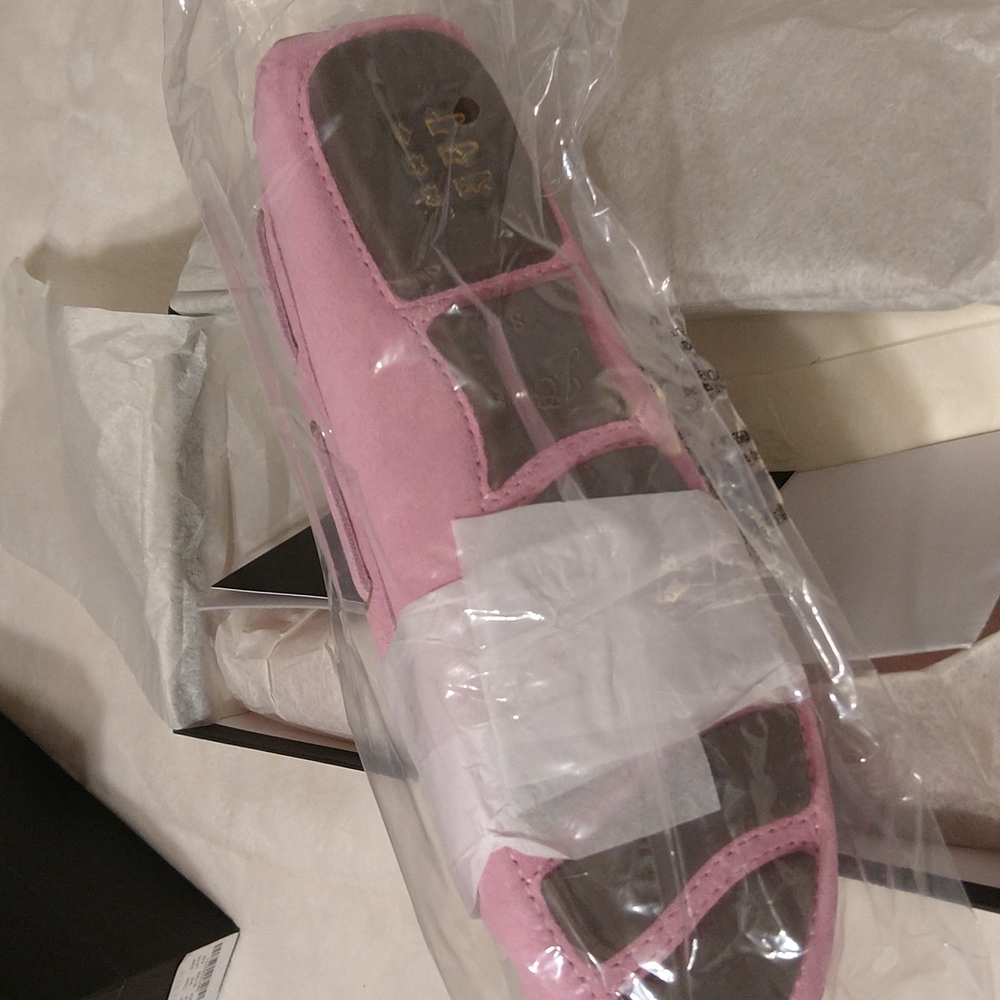 J Crew Driving Suede Moccasins Loafer Pink Size 8 New in Box - Picture 7 of 7